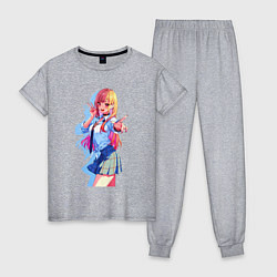 Пижама хлопковая женская Марин Китагава - Фарфоровая кукла, цвет: меланж