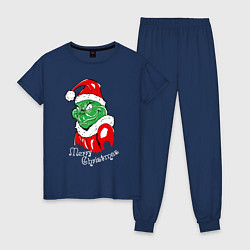 Женская пижама Merry Christmas, Santa Claus Grinch