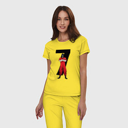 Пижама хлопковая женская Slipknot Семерка, цвет: желтый — фото 2