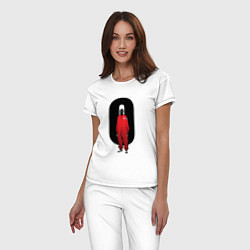 Пижама хлопковая женская Slipknot - ноль, цвет: белый — фото 2