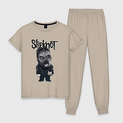 Пижама хлопковая женская Седьмой Slipknot, цвет: миндальный