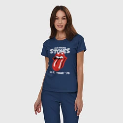 Пижама хлопковая женская The Rolling Stones 78, цвет: тёмно-синий — фото 2