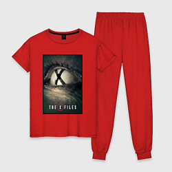 Пижама хлопковая женская X - Files poster, цвет: красный