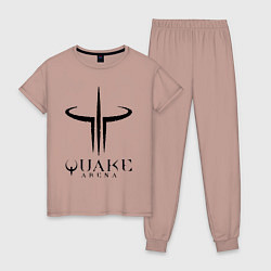 Пижама хлопковая женская Quake III arena, цвет: пыльно-розовый