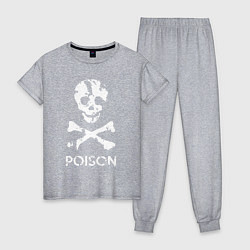 Пижама хлопковая женская Poison sign, цвет: меланж