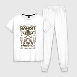 Пижама хлопковая женская Bandit, цвет: белый