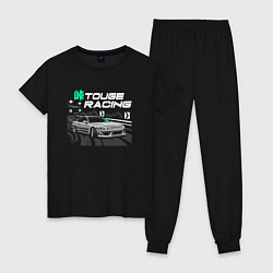 Пижама хлопковая женская Toyota Supra арт, цвет: черный