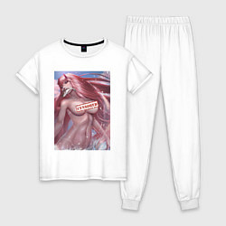Пижама хлопковая женская Zero 2 censored, цвет: белый