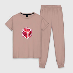 Женская пижама Сердце в кубе