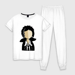 Пижама хлопковая женская Акутагава, цвет: белый