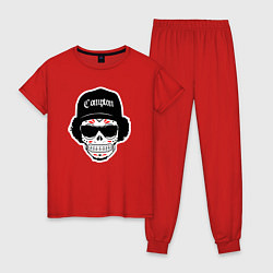 Пижама хлопковая женская Compton Eazy-E, цвет: красный