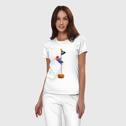 Пижама хлопковая женская Марио на финише, цвет: белый — фото 2