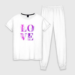 Женская пижама Love Любовь цветы