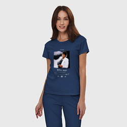 Пижама хлопковая женская Майкл Джексон Billie Jean, цвет: тёмно-синий — фото 2