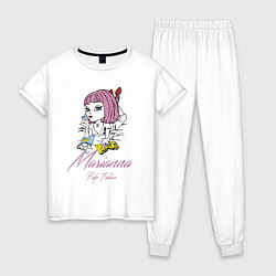 Пижама хлопковая женская Marianna - pulp fiction, цвет: белый