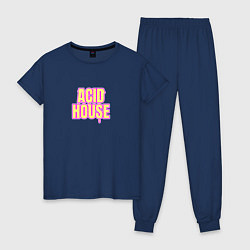 Женская пижама Acid house стекающие буквы