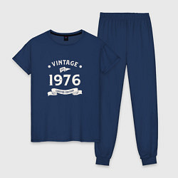 Пижама хлопковая женская Винтаж 1976 ограниченный выпуск, цвет: тёмно-синий