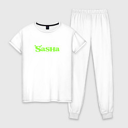 Пижама хлопковая женская Саша в стиле Шрека, цвет: белый