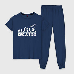 Пижама хлопковая женская JoJo Bizarre evolution, цвет: тёмно-синий