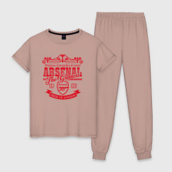 Пижама хлопковая женская Arsenal 1886, цвет: пыльно-розовый