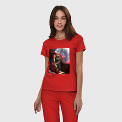Пижама хлопковая женская Маления из Элден Ринг, цвет: красный — фото 2