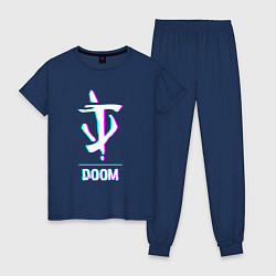 Женская пижама Doom в стиле glitch и баги графики