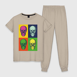 Женская пижама Psychedelic skulls