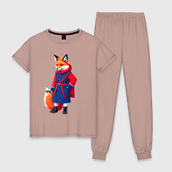 Женская пижама Модная лисичка - нейросеть