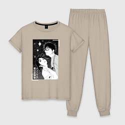 Женская пижама Бессонница после школы - друзья и звёзное небо