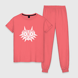 Пижама хлопковая женская Легенды о Зельде - дух, цвет: коралловый