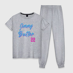 Пижама хлопковая женская Jimmy Butler 22, цвет: меланж