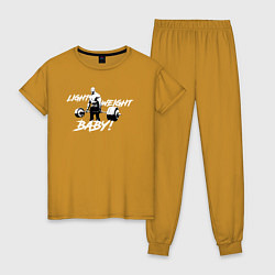 Пижама хлопковая женская Yeah buddy light weight, цвет: горчичный