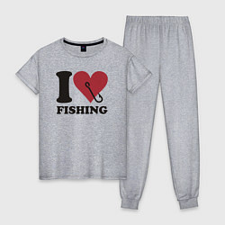 Женская пижама I love fishing