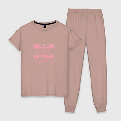 Женская пижама Black pink in your area - минимализм