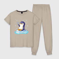 Женская пижама Пингвин на льдине