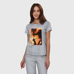 Пижама хлопковая женская Оппенгеймер К-6, цвет: меланж — фото 2