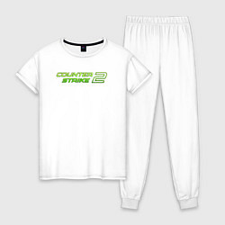 Женская пижама Counter strike 2 green logo