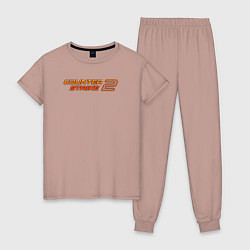 Женская пижама Counter strike 2 orange logo