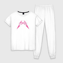 Пижама хлопковая женская Ken - metallica style, цвет: белый