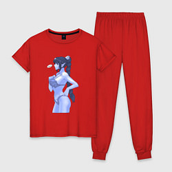 Пижама хлопковая женская Shadowheart - Baldurs Gate 3, цвет: красный