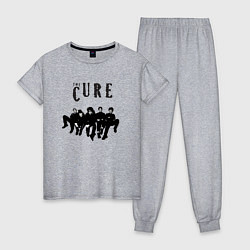 Пижама хлопковая женская The Cure - A Band, цвет: меланж