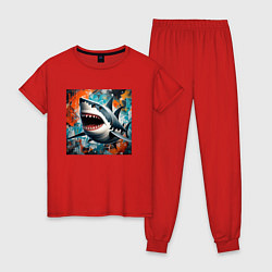 Женская пижама Зубастая акула