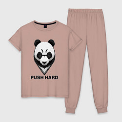 Пижама хлопковая женская Push hard, цвет: пыльно-розовый