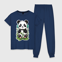 Женская пижама Медвежонок панды в наушниках