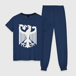 Пижама хлопковая женская Немецкое пиво, цвет: тёмно-синий