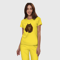 Пижама хлопковая женская Детеныш Медвесыча, цвет: желтый — фото 2