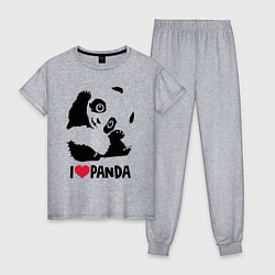 Женская пижама I love panda