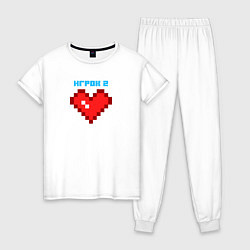 Женская пижама Heart player 2 pixels парные