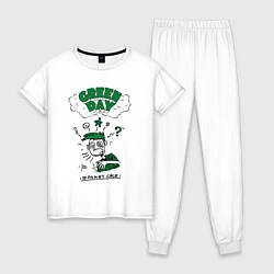 Пижама хлопковая женская Green day basket case, цвет: белый