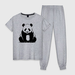 Женская пижама Грустная панда сидит